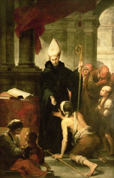 St. Thomas von Villanueva verteilt Almosen, 1678 von Bartolomé Esteban Murillo